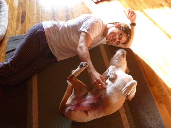 Vida with her Papa (David S. Hogan) after her surgery (Sept. 2011)